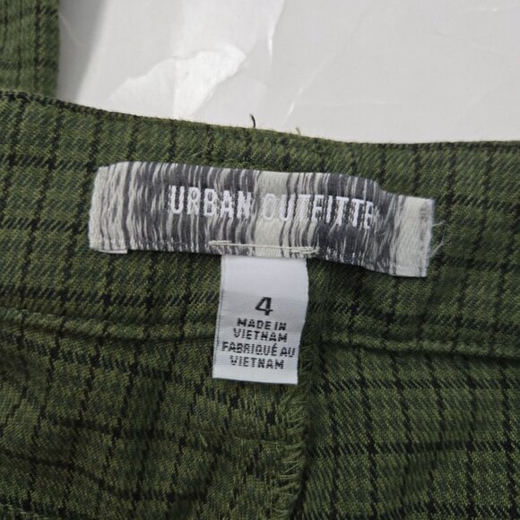 Urban Outfitters Women's Size 4 Jaelyn Green Plaid Cargo Pants Straight Leg Y2K - Picture 8 of 12